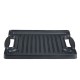 Piastra grill in ghisa doppia faccia, 36x25 cm | Piastra in ghisa |  |
