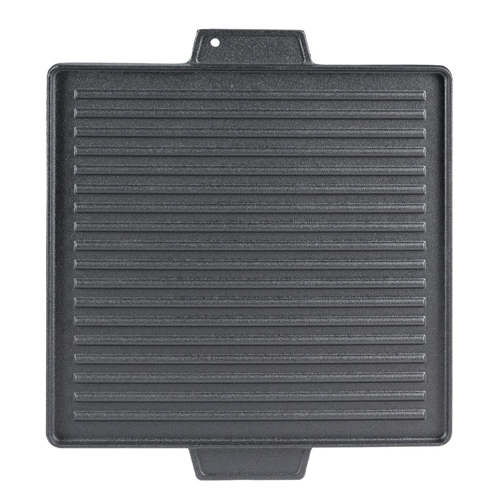 Piastra grill in ghisa doppia faccia, 38x38 cm | Piastra in ghisa |  |