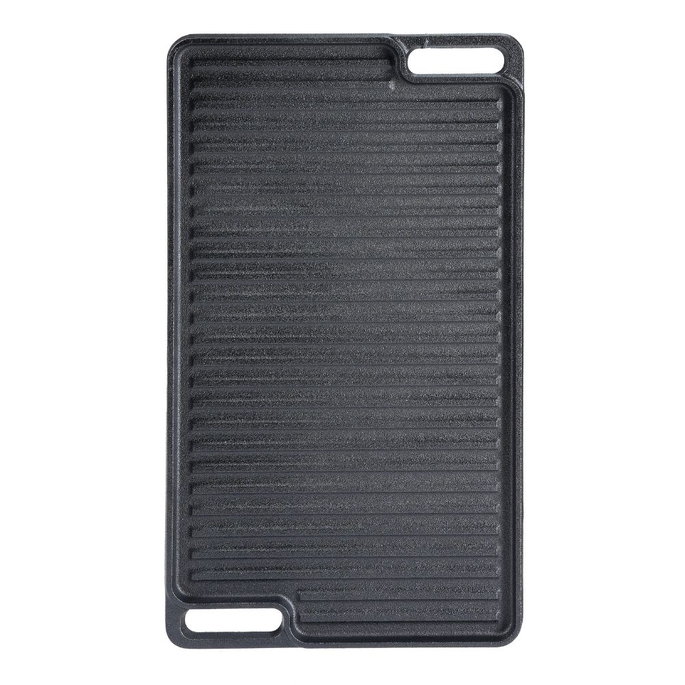 Piastra grill in ghisa doppia faccia, 46x26 cm | Piastra in ghisa |  |