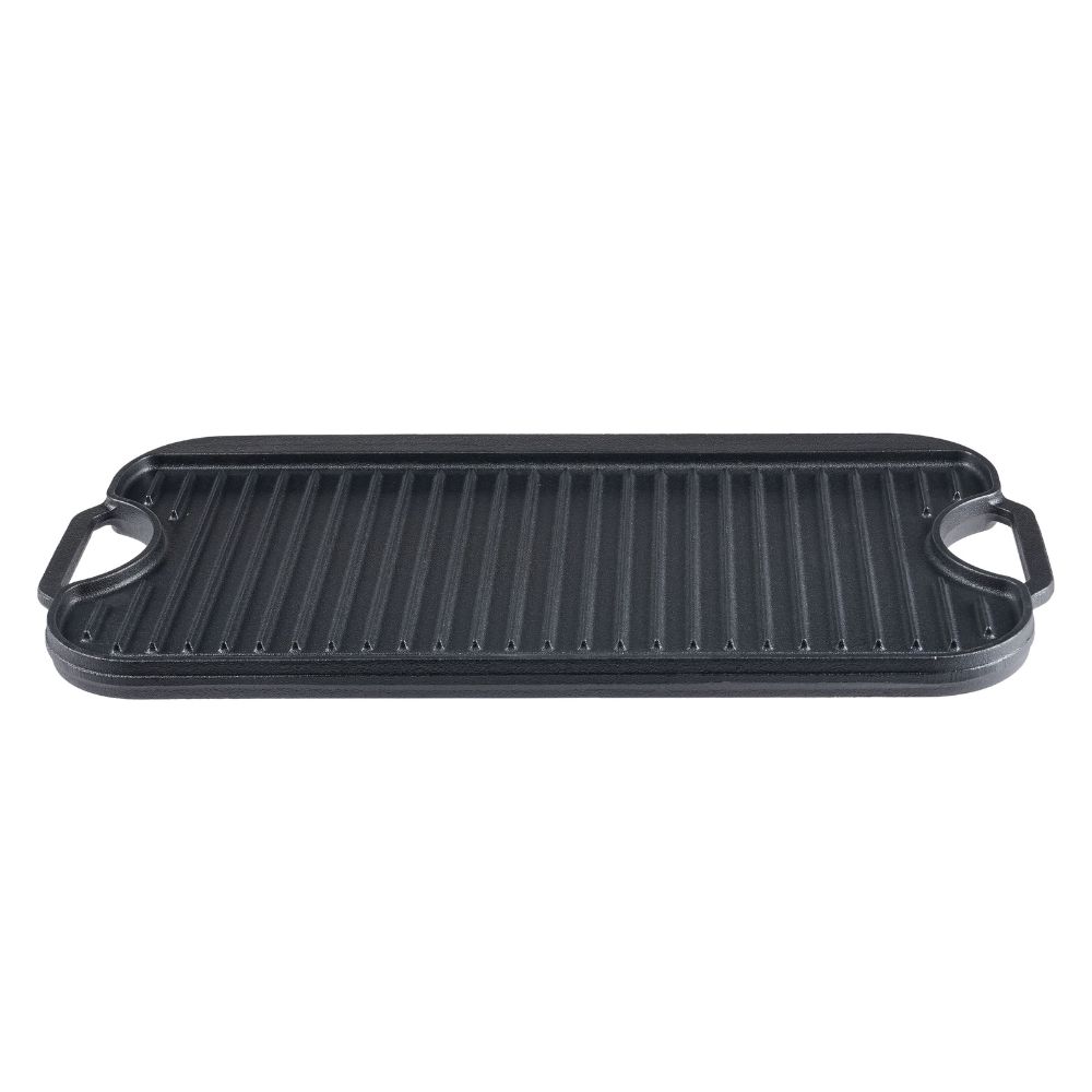 Piastra grill in ghisa doppia faccia, 51x26 cm | Piastra in ghisa |  |