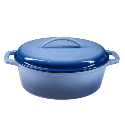 Pentola in ghisa smaltata, Blu, ovale, 33x27см - Confronto dei Prodotti