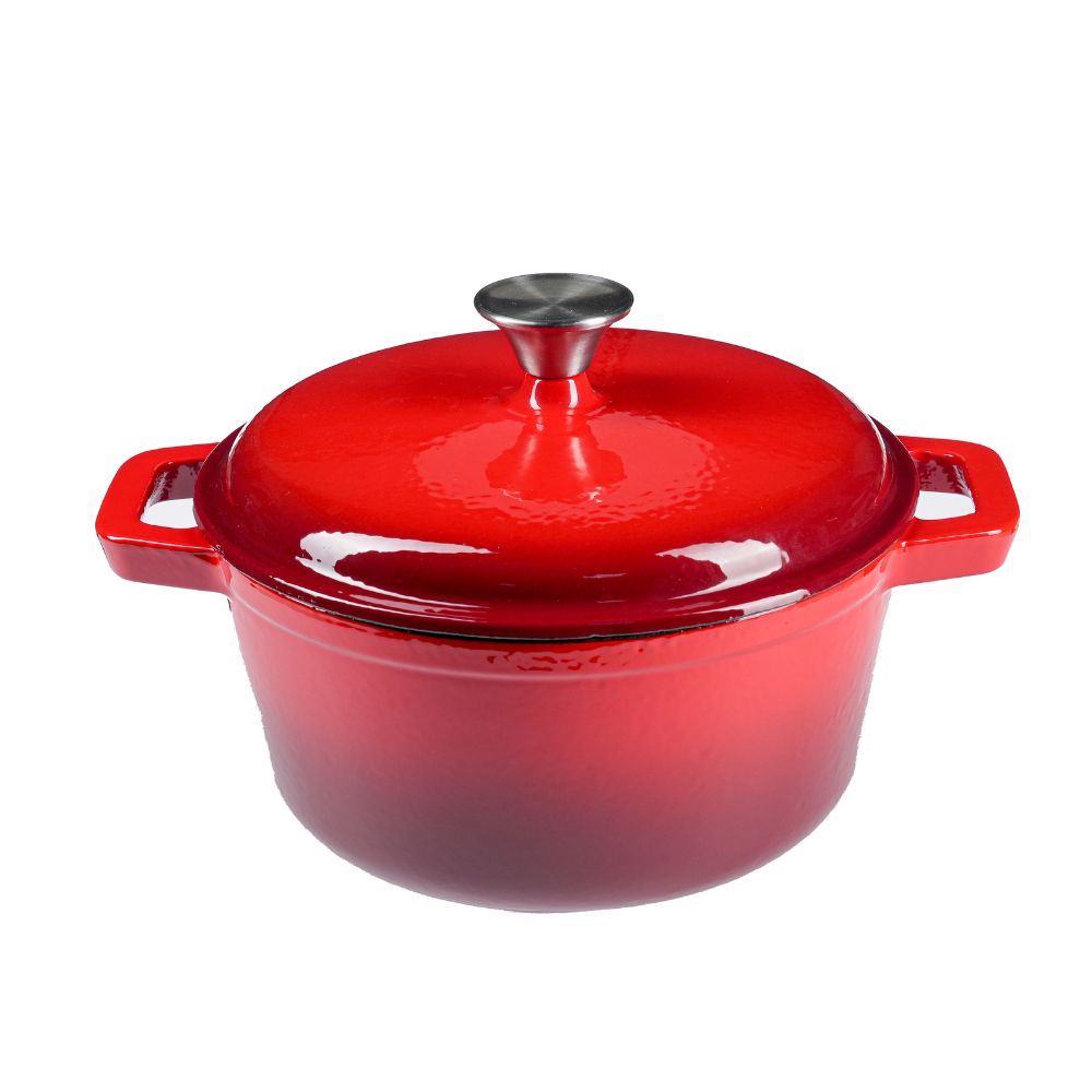 Pentola in ghisa smaltata, Rosso, Ф24 | Pentola in ghisa |  |