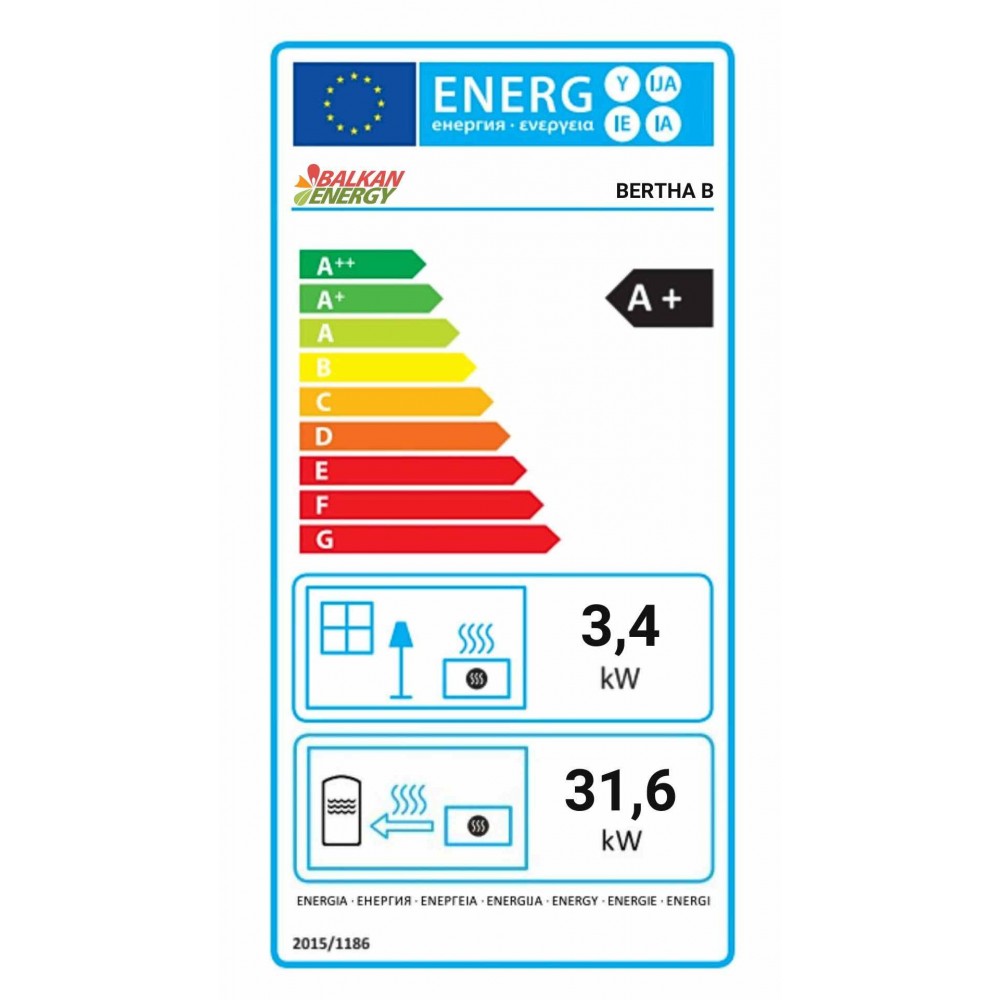 Termostufa a Pellet Balkan Energy Bertha, 35kW | Termostufe a Pellet | Stufe a Pellet |