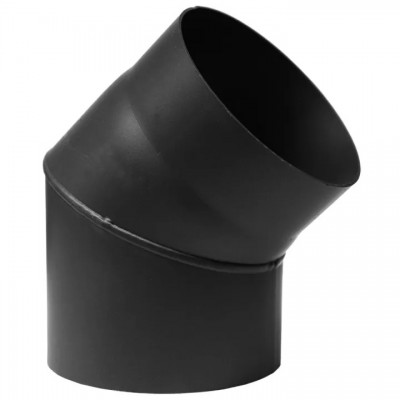 Curva per canna fumaria 45° PARKANEX, acciaio, nero, Ø130,  Spessore 2mm - 