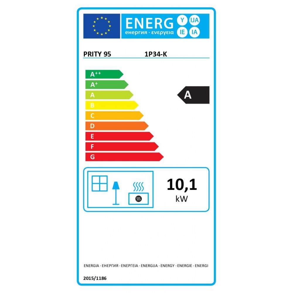 Cucina a Legna 1P34-К Alba Left, 10.1kW | Stufe a Legna con Forno | Stufe A Legna |