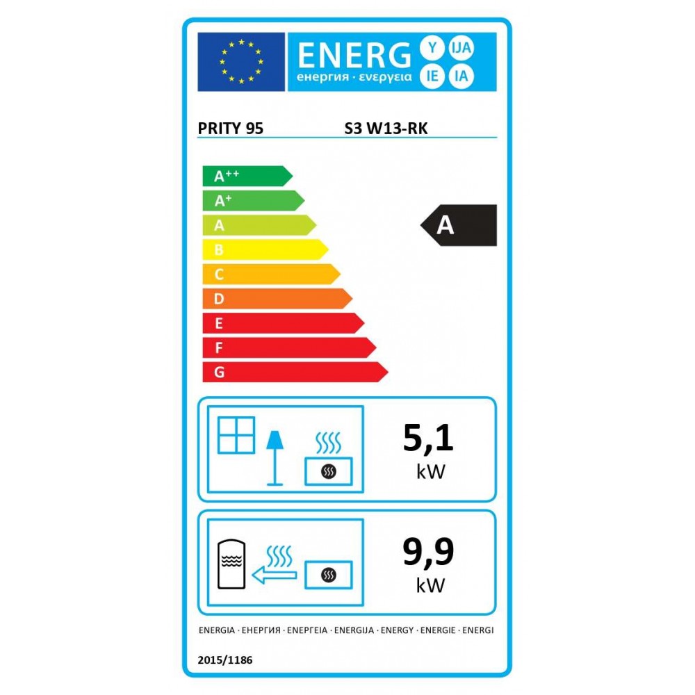 Termostufe a Legna Prity S3 W13 RK Dantela, 15kW | Termostufe a Legna | Stufe A Legna |