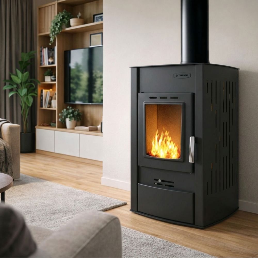 Termostufa a Legna Velmora Fire ATS HYDRO nera, 25kW | Termostufe a Legna | Stufe A Legna |