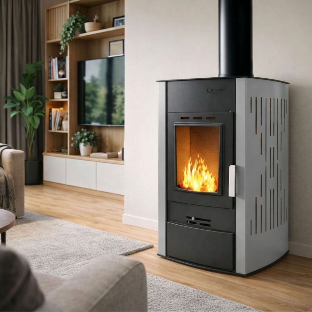 Termostufa a Legna Velmora Fire ATS HYDRO grigio, 25kW | Termostufe a Legna | Stufe A Legna |