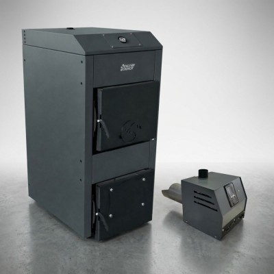 Kit caldaia a Legna e bruciatori a pellet Balkan Energy, 40kW - Caldaie a Pellet (Set)
