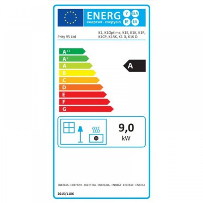 Stufa a Legna Prity K1 RK, 9kW - Stufe A Legna