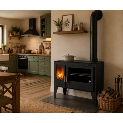 Stufa a Legna con Forno Velmora Fire ATS ΜΑSΙΝΑ PLUS 500, 11.2kW - Stufe A Legna