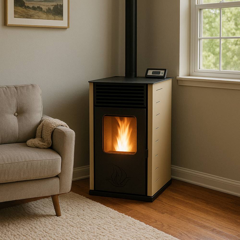 Stufa a Pellet Mytherm Angela TA 25 beige, 25kW | Stufe a Pellet ad Aria | Stufe a Pellet |