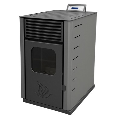 Stufa a Pellet Mytherm Angela TA 30 grigio, 30kW - Offerte Speciali