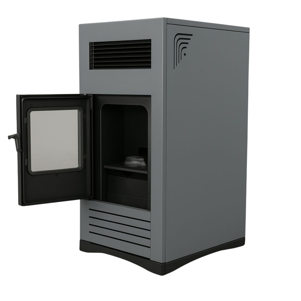 Stufa a Pellet Mytherm Angela TA 8 PRO grigio, 8kW | Stufe a Pellet ad Aria | Stufe a Pellet |