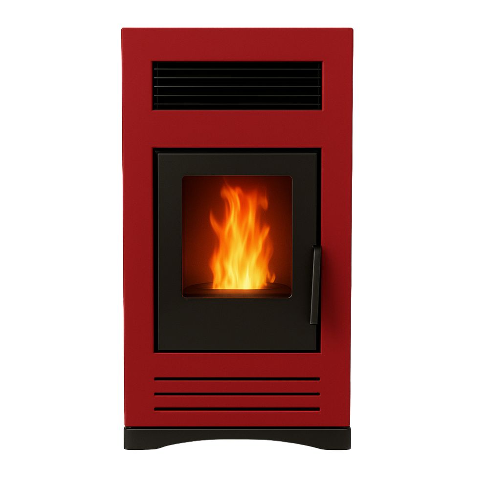 Stufa a Pellet Mytherm Angela TA 14 PRO rossa, 14kW | Stufe a Pellet ad Aria | Stufe a Pellet |