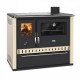 Cucina a legna Prity GT Avorio, con piano cottura in vetroceramica e cassetto, 15 kW | Stufe a Legna con Forno | Stufe A Legna |