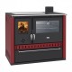 Cucina a legna Prity GT Rosso, con forno in acciaio inox, piano cottura in vetroceramica e cassetto, 15 kW | Stufe a Legna con Forno | Stufe A Legna |