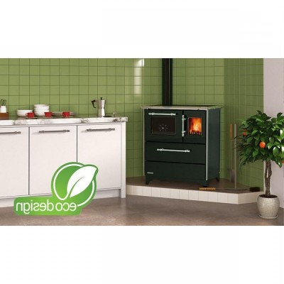 Stufa a Legna con Forno Alfa Plam Donna 70 Antracite, 5kW - Stufe a Legna con Forno per Cucinare