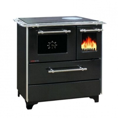 Stufa a Legna con Forno Alfa Plam Donna 70 Antracite, 5kW - Stufe a Legna con Forno per Cucinare