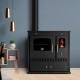 Stufa a legna con forno Prometey Perfect Eco con canna fumaria a sinistra, 7kW | Stufe a Legna con Forno | Stufe A Legna |