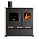 Stufa a legna con forno Prometey Perfect Eco Lux con canna fumaria sinistra, avorio, 7.5kW | Stufe a Legna con Forno | Stufe A Legna |