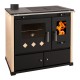 Stufa a legna con forno Prometey Perfect Practik Lux, avorio, canna fumaria sinistra, 9.5kW | Stufe a Legna con Forno | Stufe A Legna |