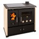 Stufa a legna con forno Prometey Perfect Practik Lux con piano cottura in vetroceramica, canna fumaria a destra, avorio, 9.5kW | Stufe a Legna con Forno | Stufe A Legna |