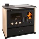 Stufa a legna con forno Prometey Perfect Practik Lux con piano cottura in vetroceramica, scarico a sinistra, avorio, 9.5kW | Stufe a Legna con Forno | Stufe A Legna |