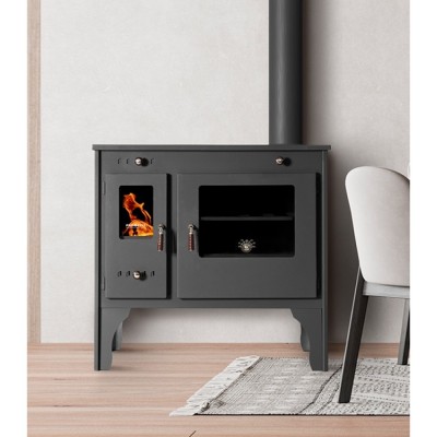 Stufa a legna con forno Prometey Retro Eco, 7kW - Prometey
