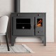 Stufa a legna con forno Prometey Retro Eco con canna fumaria a sinistra, 7kW |  |  |