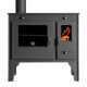 Stufa a legna con forno Prometey Retro Eco con canna fumaria a sinistra, 7kW |  |  |