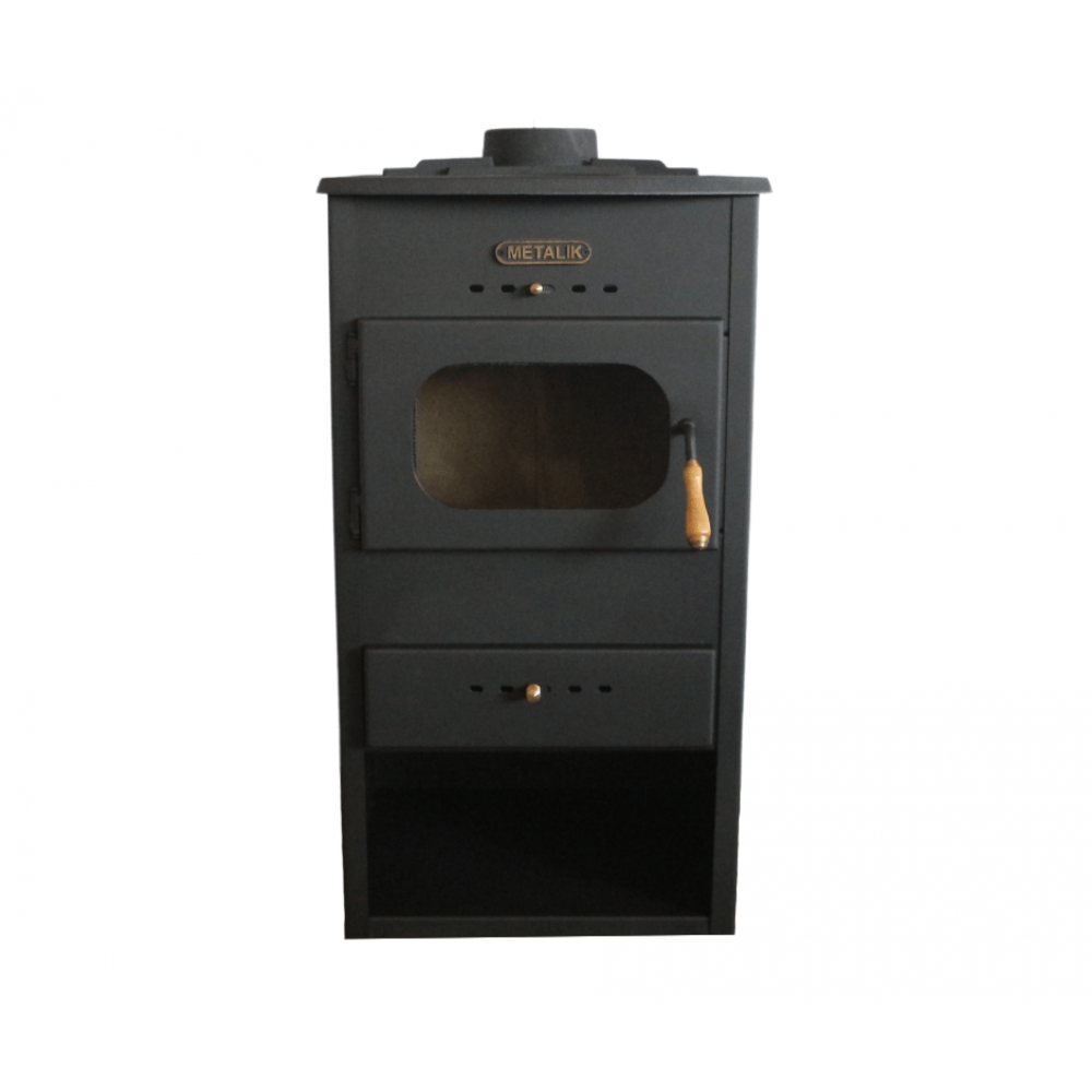 Stufa a legna con piano in ghisa Metalik Modello HIT 8.6 kW | Stufe | Stufe A Legna |