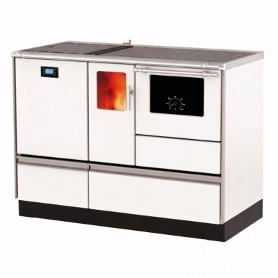 Termostufa a Pellet con Forno Alfa Plam Alfa Term 20 Pellet Bianca, 20kW - Stufe a Pellet