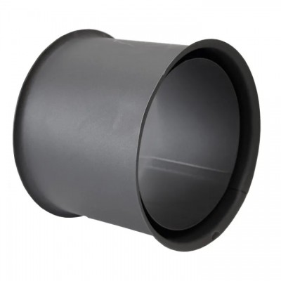 Rosetta Canna Fumaria PARKANEX doppio, acciaio, nero, 115mm, Ø150,  Spessore 2mm - PARKANEX