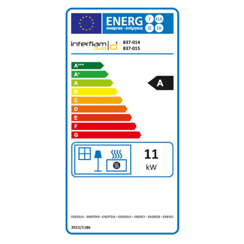 Camini a legna UNIFLAM 600 DURO S con alimentazione d'aria, lato destro, 11 kW | Inserti Camini | Camini a legna |
