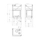 Camini a legna UNIFLAM 660 DURO con condotti d'aria e alimentazione d'aria, lato sinistro, 10,25 kW | Inserti Camini | Camini a legna |