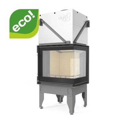 Camini a legna UNIFLAM 660 DURO con condotti d'aria e alimentazione d'aria, lato destro, 10,25 kW - Camini a legna