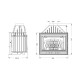 Camini a legna UNIFLAM 700 OPTIMA ECO con serranda e alimentazione d'aria, 12 kW | Inserti Camini | Camini a legna |