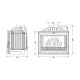 Camini a legna UNIFLAM 700 OPTION ECO con serranda e alimentazione d'aria, 10 kW | Camini in ghisa | Camini a legna |