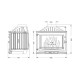 Camini a legna UNIFLAM 700 SELENIC ECO con serranda e alimentazione d'aria, 10 kW | Inserti Camini | Camini a legna |