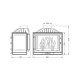 Camini a legna UNIFLAM 700 STANDARD con serranda, lato sinistro, 14 kW | Camini in ghisa | Camini a legna |