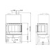 Camini a legna UNIFLAM 760 EVO PBS con condotti d'aria e alimentazione d'aria, vetro curvo, lato sinistro, 10 kW | Inserti Camini | Camini a legna |