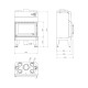 Camini a legna UNIFLAM 860 DURO con condotti d'aria e alimentazione d'aria, 13 kW | Inserti Camini | Camini a legna |