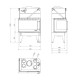 Camini a legna UNIFLAM 860 DURO con condotti d'aria e alimentazione d'aria, lato sinistro, 14,1 kW | Inserti Camini | Camini a legna |