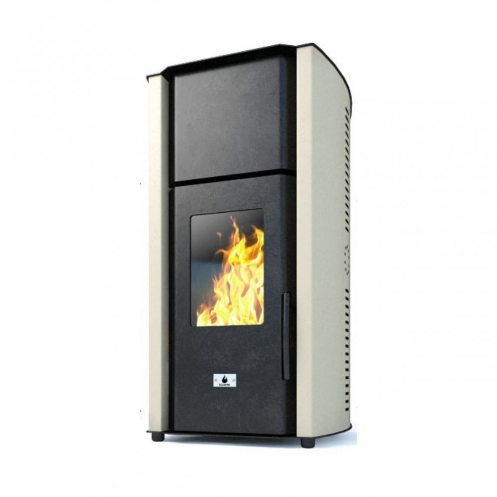 Camina a Pellet con Serbatoio d'Acqua Eco Spar Auriga Ivory, 25kW | Termostufe a Pellet | Stufe a Pellet |