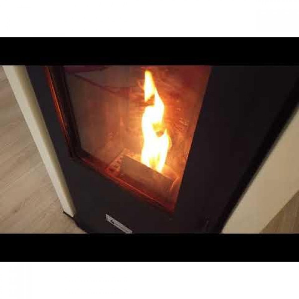 Camina a Pellet con Serbatoio d'Acqua Eco Spar Auriga Ivory, 25kW | Termostufe a Pellet | Stufe a Pellet |