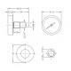 Bimetallic pyrometer Cewal, Rear stem DN40 | Riscaldamento Centrale | Installazione e Accessori |
