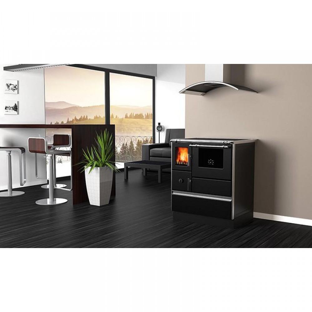 Stufa a Legna con Forno Alfa Plam Dominant 70 Anthracite, 6.3kW | Stufe a Legna con Forno | Stufe A Legna |