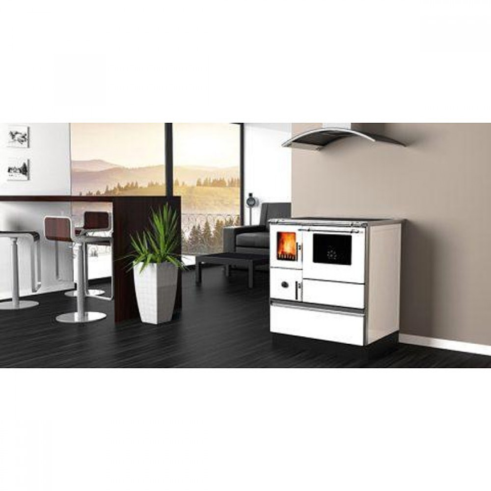 Stufa a Legna con Forno Alfa Plam Dominant 70 White, 6.3kW | Stufe a Legna con Forno | Stufe A Legna |