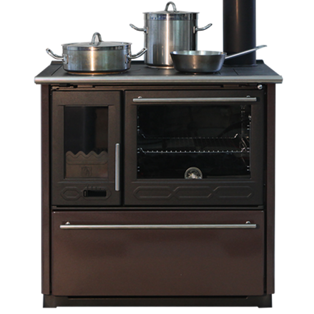 Stufa a Legna con Forno е Serbatoio d`Acqua Plamen Termo Glass, 14kW | Stufe A Legna | Legna |